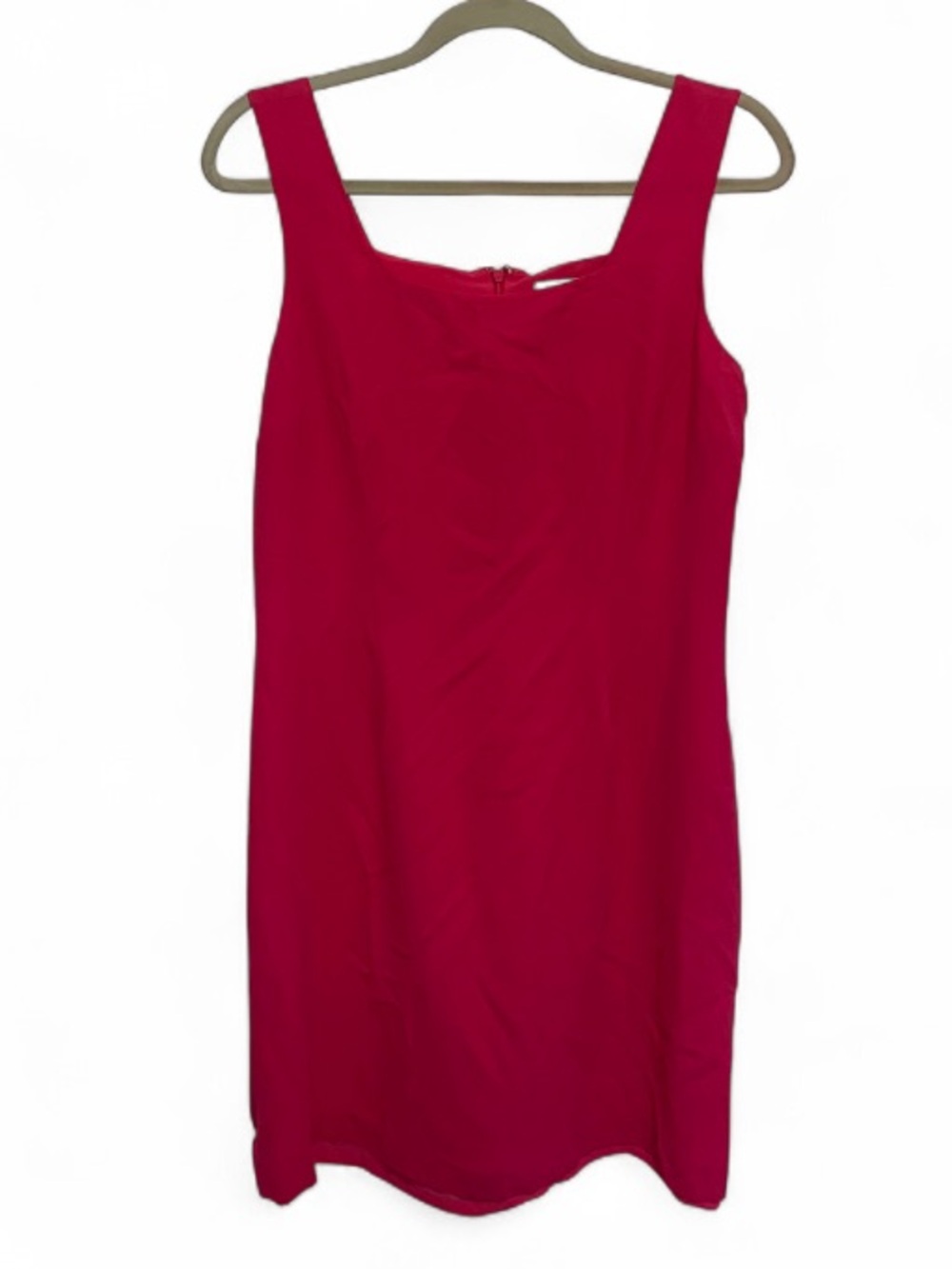 Y2K Casual Corner Sleeveless Pink Silk Shift Dress